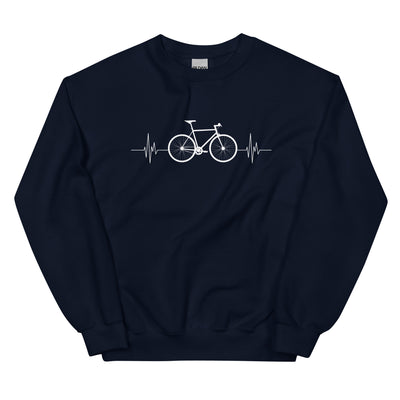 Fahrrad Herzschlag - Sweatshirt (Unisex) fahrrad mountainbike Navy