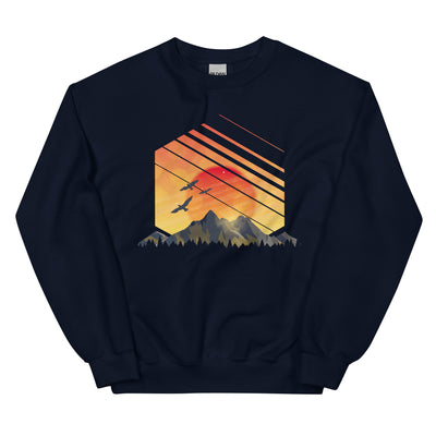 Sonnenaufgang Alpen - Sweatshirt (Unisex) berge Navy