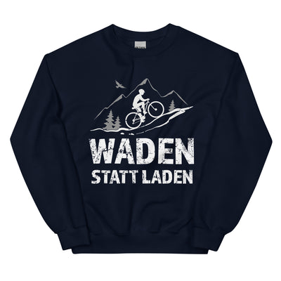 Waden Statt Laden - Sweatshirt (Unisex) fahrrad mountainbike Navy