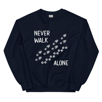 Never Walk Alone - Sweatshirt (Unisex) wandern Navy