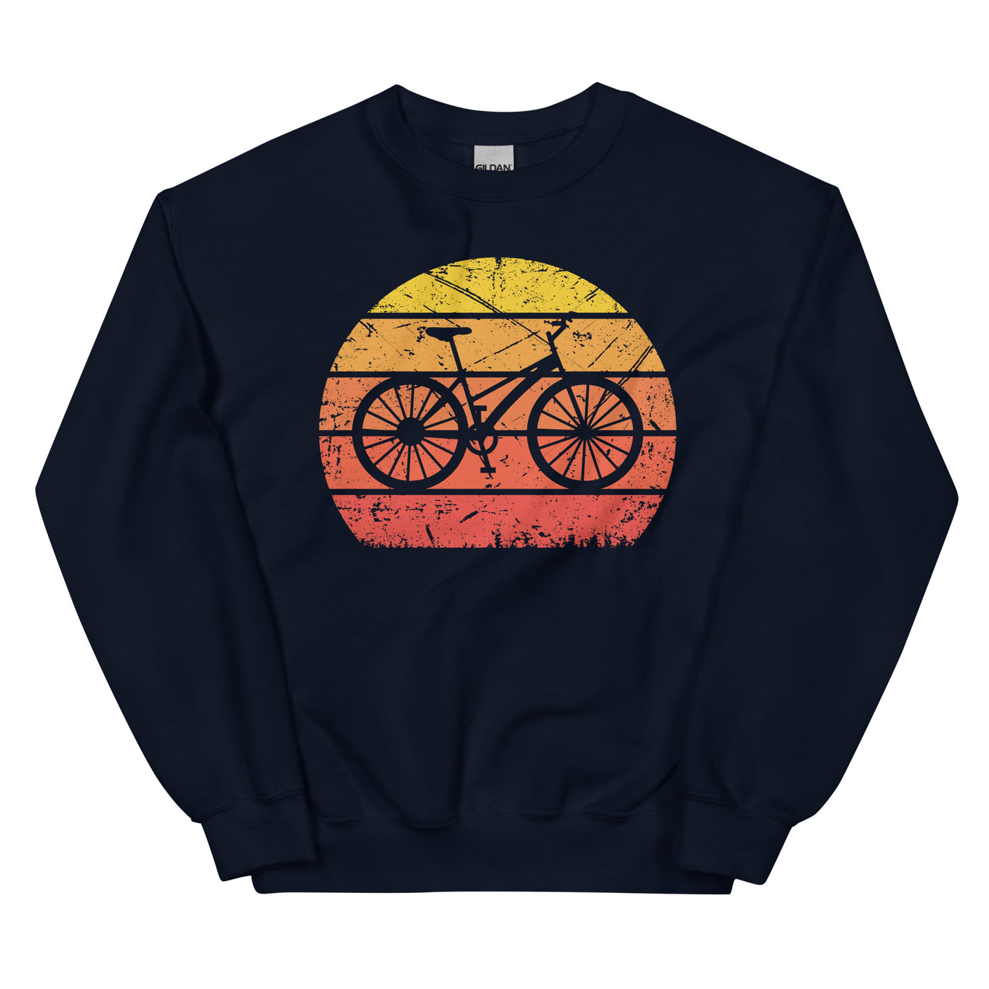 Vintage Sun And Cycling - Sweatshirt (Unisex) fahrrad Navy