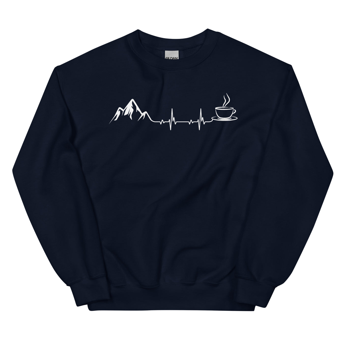 Herzschlag - Berge Und Kaffee - Sweatshirt (Unisex) berge wandern Navy