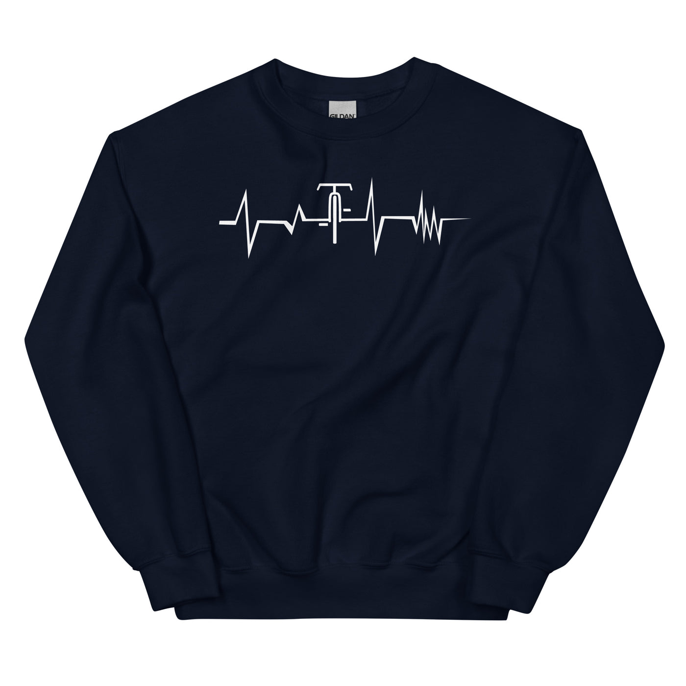 Heartbeat - Cycle - Sweatshirt (Unisex) fahrrad Navy