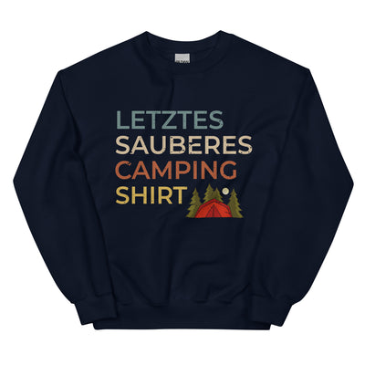 Letztes sauberes Camping Shirt - Sweatshirt (Unisex) camping xxx yyy zzz Navy