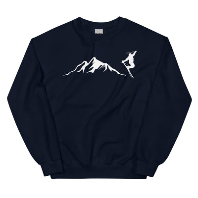 Berge - Skifahren - (14) - Sweatshirt (Unisex) klettern ski xxx yyy zzz Navy