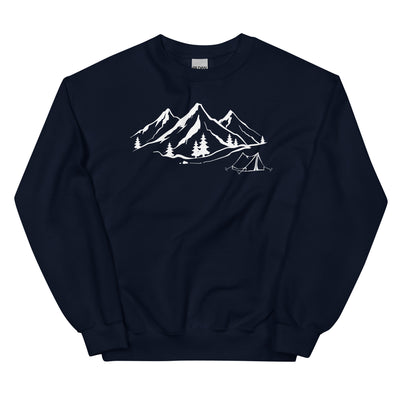 Berge 1 und Camping - Sweatshirt (Unisex) camping xxx yyy zzz Navy