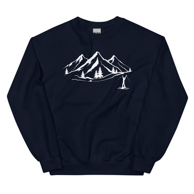 Berge 1 und Skifahren - Sweatshirt (Unisex) klettern ski xxx yyy zzz Navy