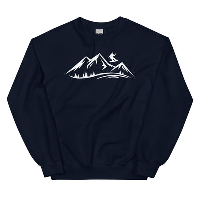 Berge und Snowboarding - Sweatshirt (Unisex) snowboarden xxx yyy zzz Navy
