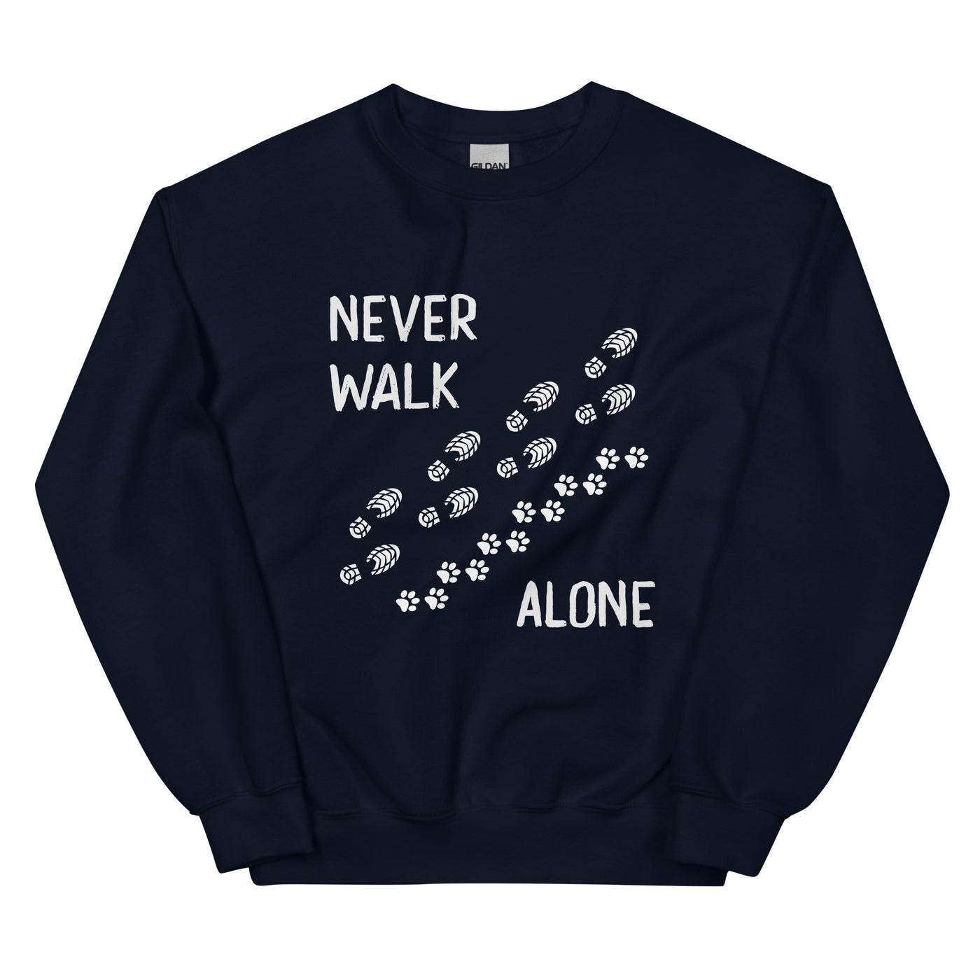 Never walk alone - Sweatshirt (Unisex) wandern xxx yyy zzz Navy
