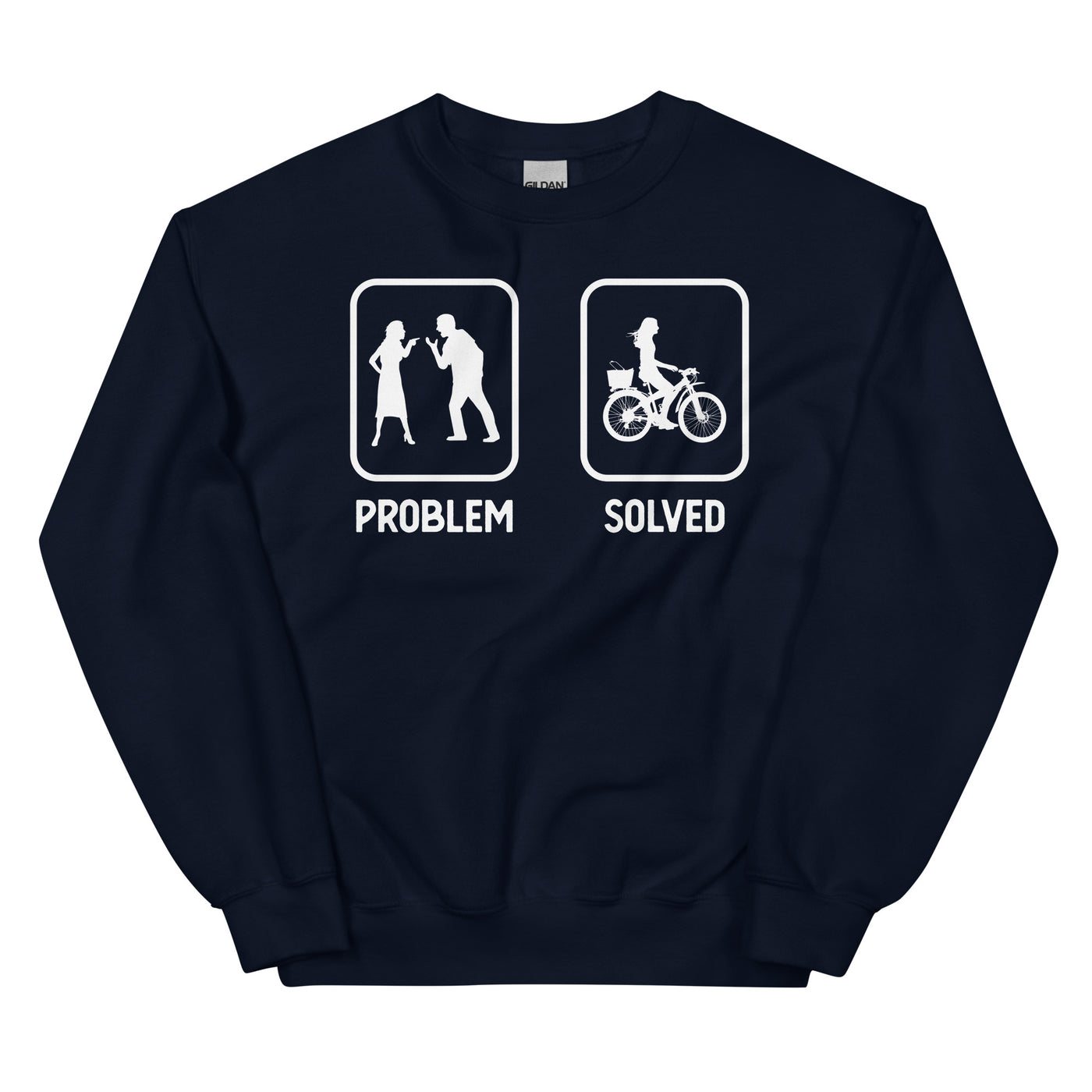 Problem Solved - Frau Radfahren - Sweatshirt (Unisex) fahrrad xxx yyy zzz Navy
