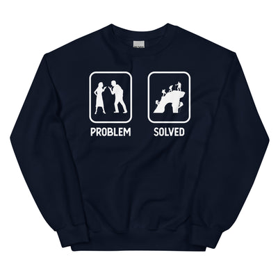Problem Solved - Mann Klettern - Sweatshirt (Unisex) klettern xxx yyy zzz Navy