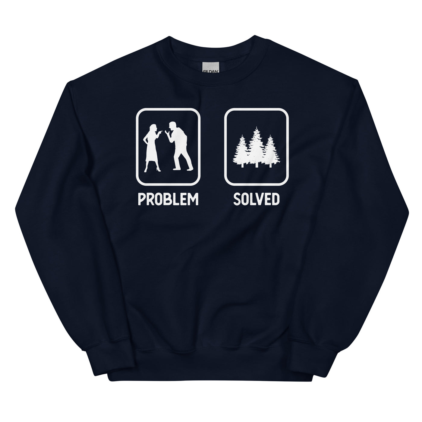 Problem Solved - Bäume - Sweatshirt (Unisex) camping xxx yyy zzz Navy