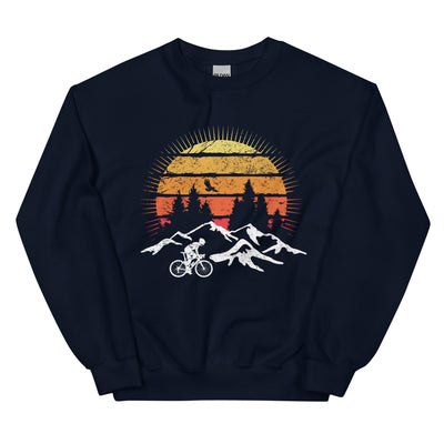 Radfahrer und Sonne Vintage - Sweatshirt (Unisex) fahrrad xxx yyy zzz Navy