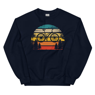 Retro Sonne und Fahrrad - Sweatshirt (Unisex) fahrrad xxx yyy zzz Navy