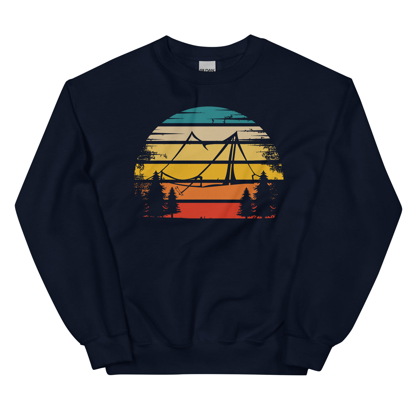 Retro Sonne und Camping - Sweatshirt (Unisex) camping xxx yyy zzz Navy