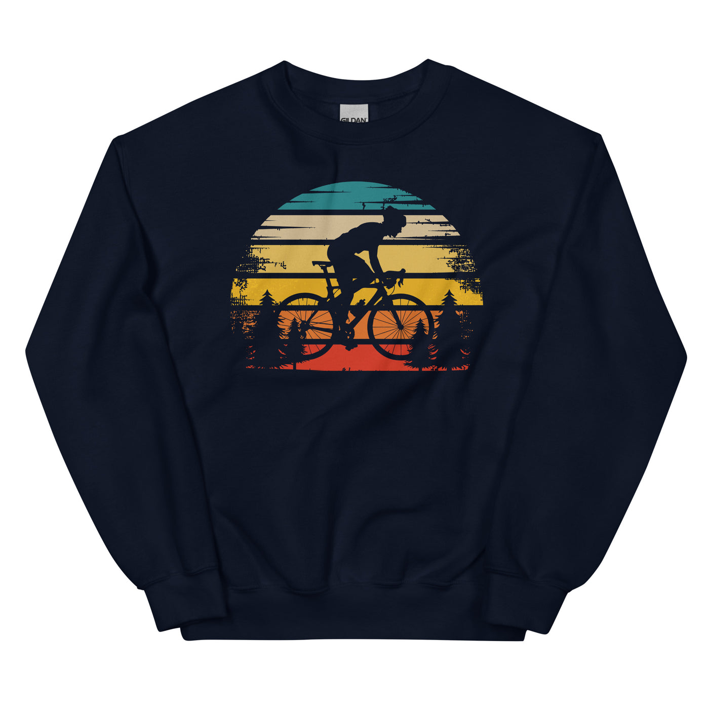 Retro Sonne und Radfahren - Sweatshirt (Unisex) fahrrad xxx yyy zzz Navy