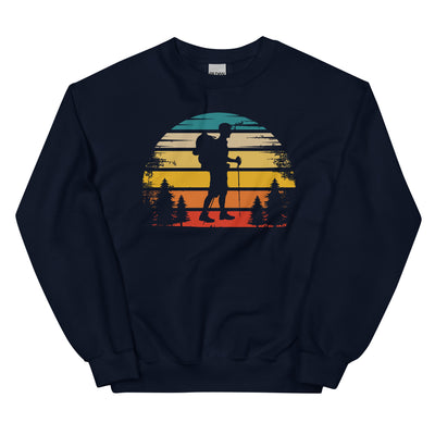 Retro Sonne und Wandern - Sweatshirt (Unisex) wandern xxx yyy zzz Navy