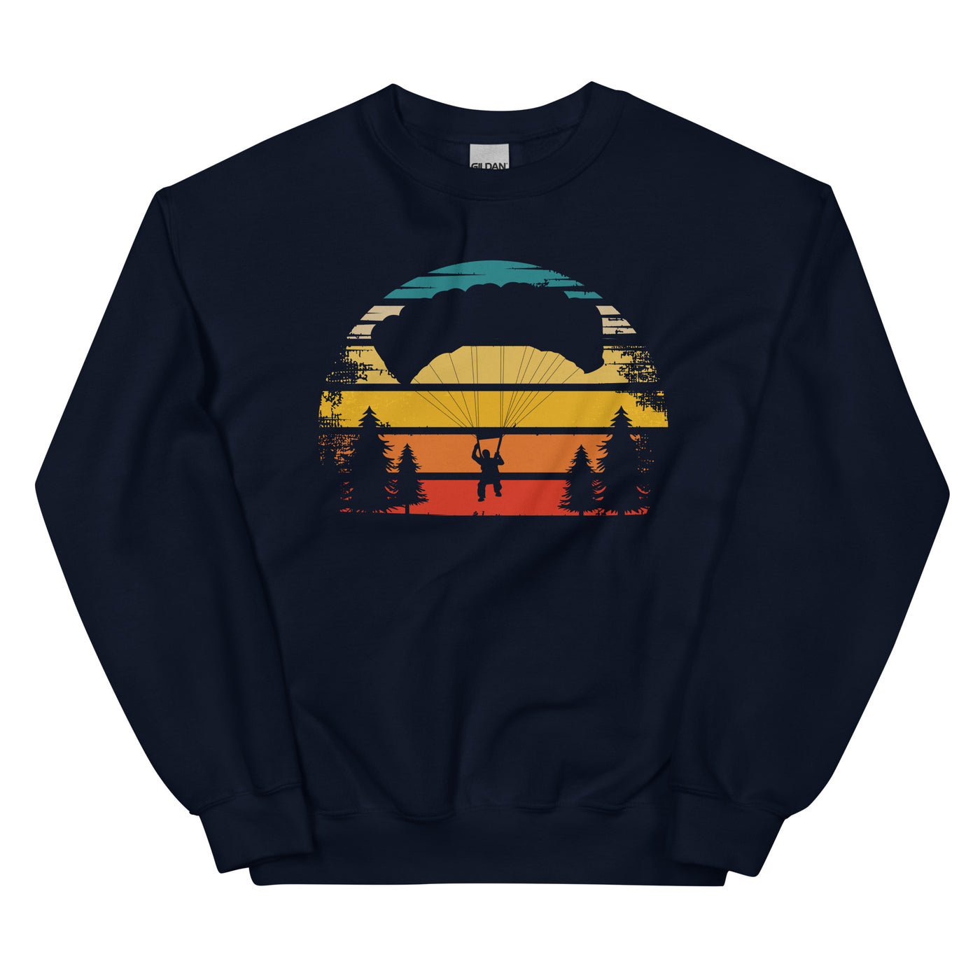 Retro Sonne und Paragleiten - Sweatshirt (Unisex) berge xxx yyy zzz Navy