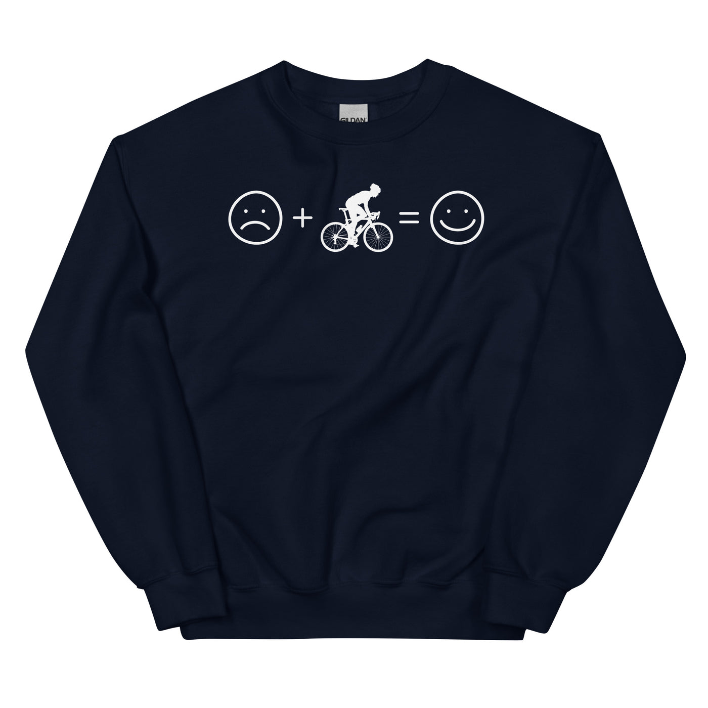 Lächelndes Gesicht und Radfahren - Sweatshirt (Unisex) fahrrad xxx yyy zzz Navy