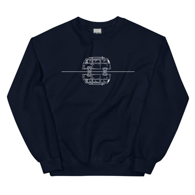 Gerade_Linie_-_Camping_Van_-_(C)_(2) - Sweatshirt (Unisex) camping xxx yyy zzz Navy