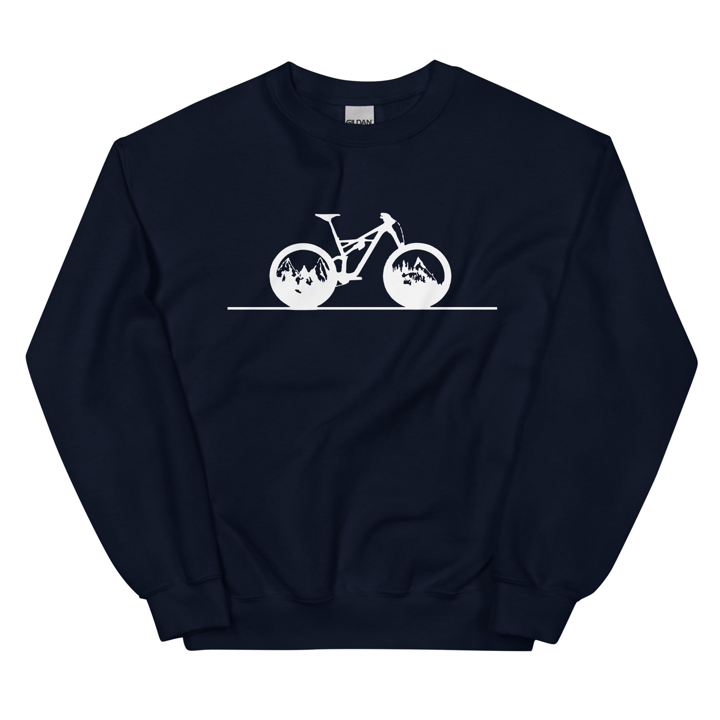 Gerade_Linie_-_Berge_-_Radfahren_-_(F)_(2) - Sweatshirt (Unisex) xxx yyy zzz Navy