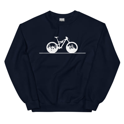 Gerade Linie - Berge - Radfahren - - Sweatshirt (Unisex) fahrrad xxx yyy zzz Navy