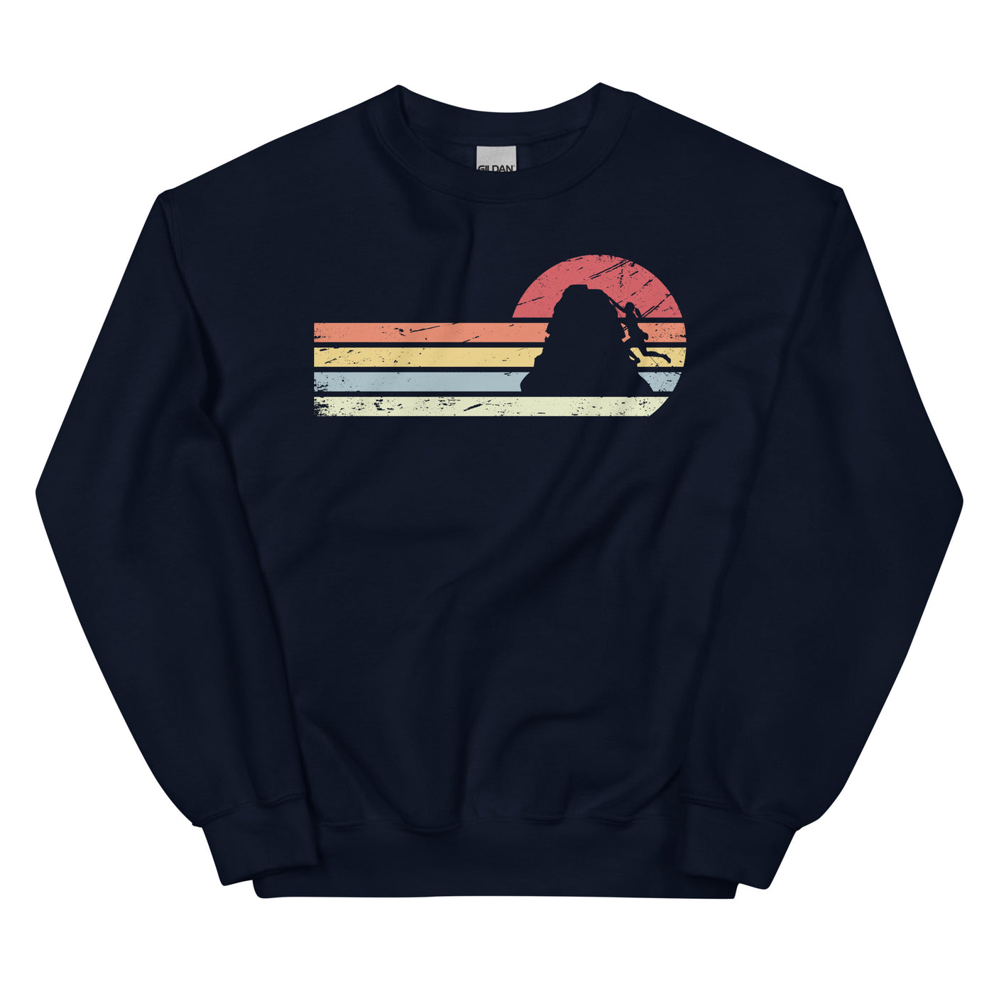 Sonne und Retro Linies - Frau Klettern - - Sweatshirt (Unisex) klettern xxx yyy zzz Navy