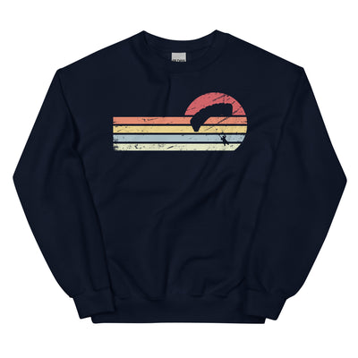 Sonne und Retro Linies - Paragleiten - Sweatshirt (Unisex) berge xxx yyy zzz Navy