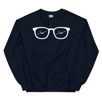 Sonnenbrille und Segelflugzeug - Sweatshirt (Unisex) berge xxx yyy zzz Navy