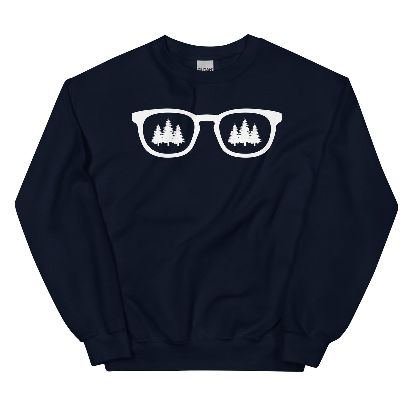 Sonnenbrille und Bäume - Sweatshirt (Unisex) camping xxx yyy zzz Navy