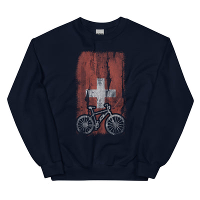 Schweizer Flagge und Ebike - Sweatshirt (Unisex) e-bike xxx yyy zzz Navy