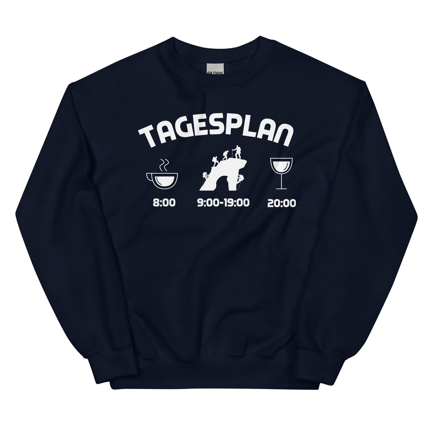 Tagesplan - (K) - Sweatshirt (Unisex) klettern xxx yyy zzz Navy