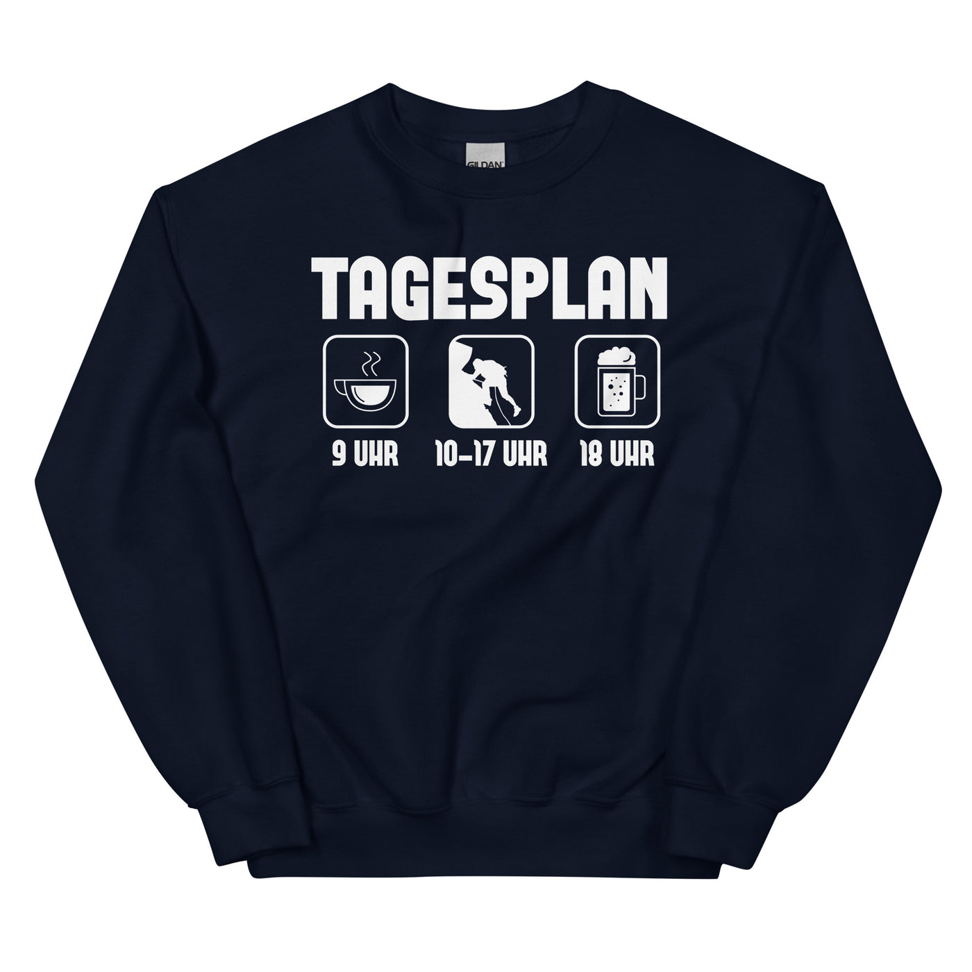 Tagesplan - (K) - Sweatshirt (Unisex) klettern xxx yyy zzz Navy