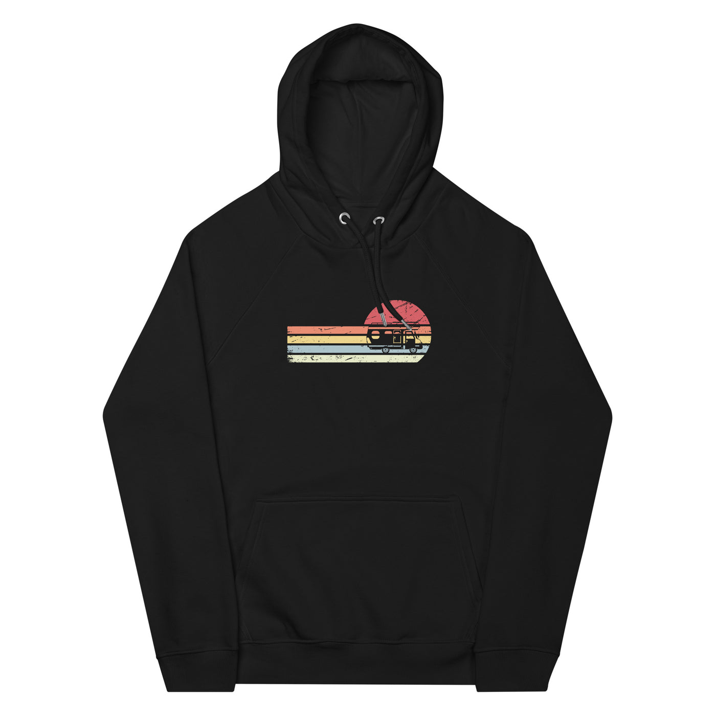 Sonne und Retro Linies - Camping Van - Unisex Premium Organic Hoodie camping xxx yyy zzz Black