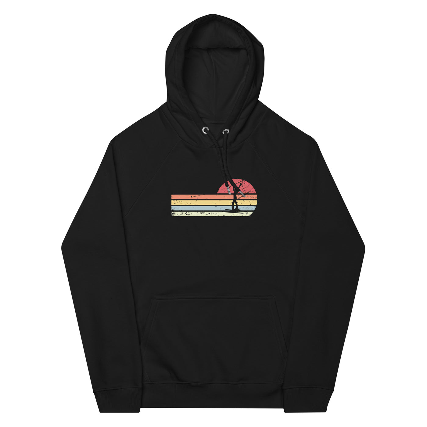 Sonne und Retro Linies - Frau Skifahren - Unisex Premium Organic Hoodie klettern ski xxx yyy zzz Black