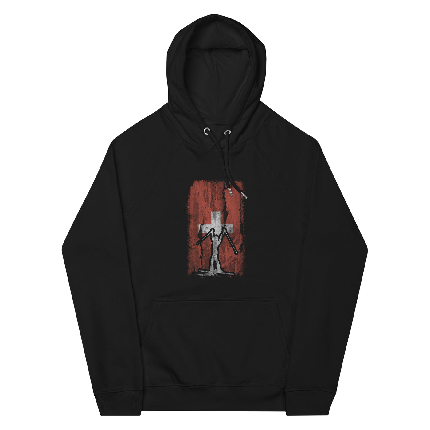 Schweizer Flagge 1 und Skifahren - Unisex Premium Organic Hoodie klettern ski xxx yyy zzz Black