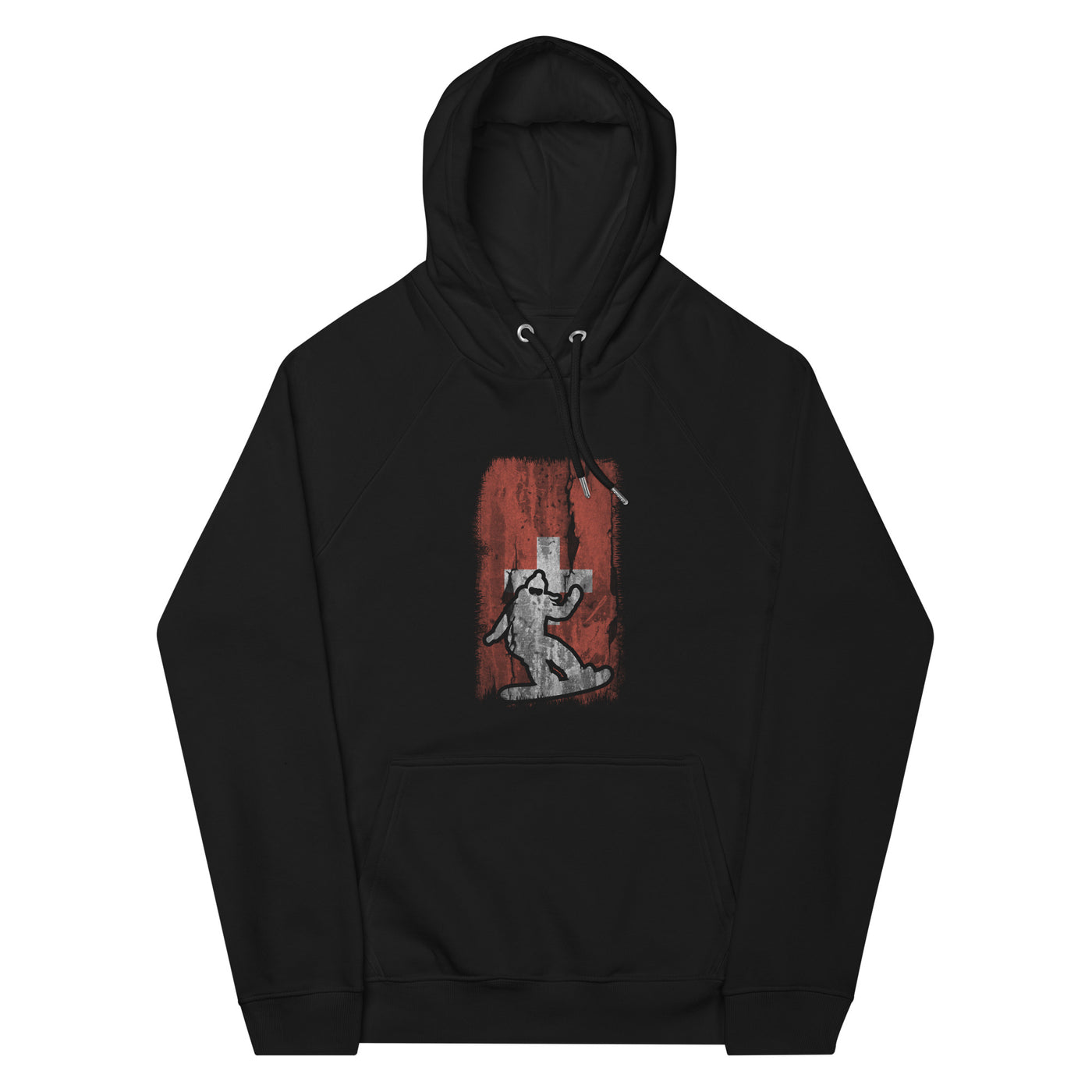 Schweizer Flagge 1 und Snowboarding - Unisex Premium Organic Hoodie snowboarden xxx yyy zzz Black