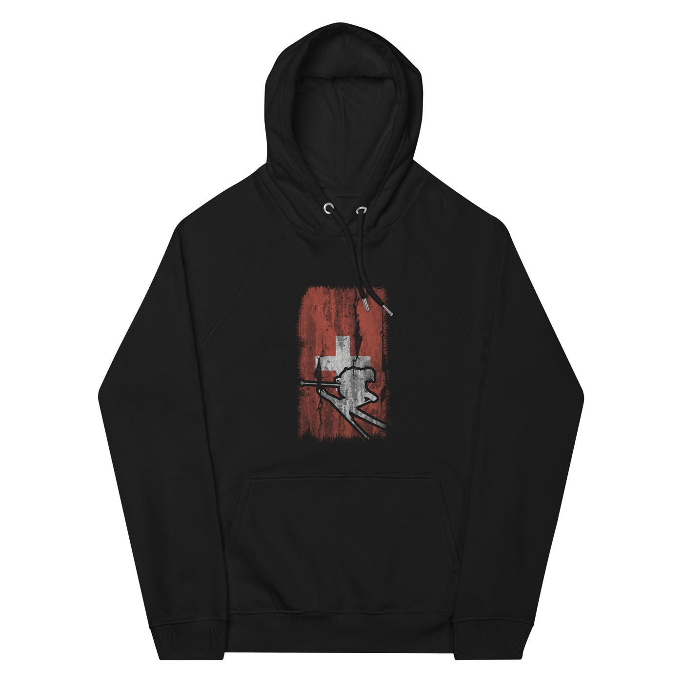 Schweizer Flagge und Skifahren - Unisex Premium Organic Hoodie klettern ski xxx yyy zzz Black