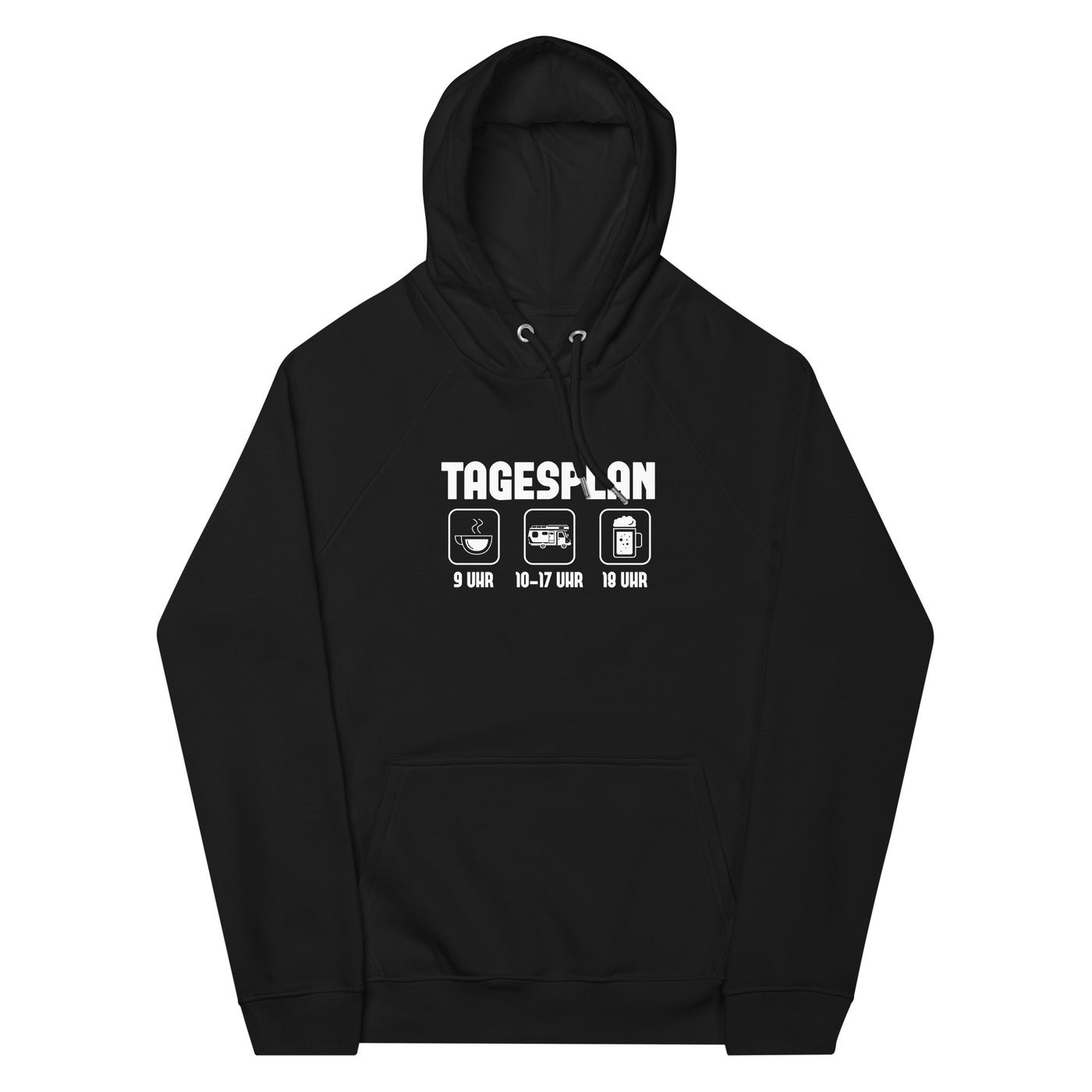 Tagesplan - Unisex Premium Organic Hoodie camping xxx yyy zzz Black