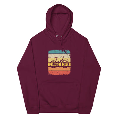 Vintage Square and Cycling - Unisex Premium Organic Hoodie fahrrad Weinrot