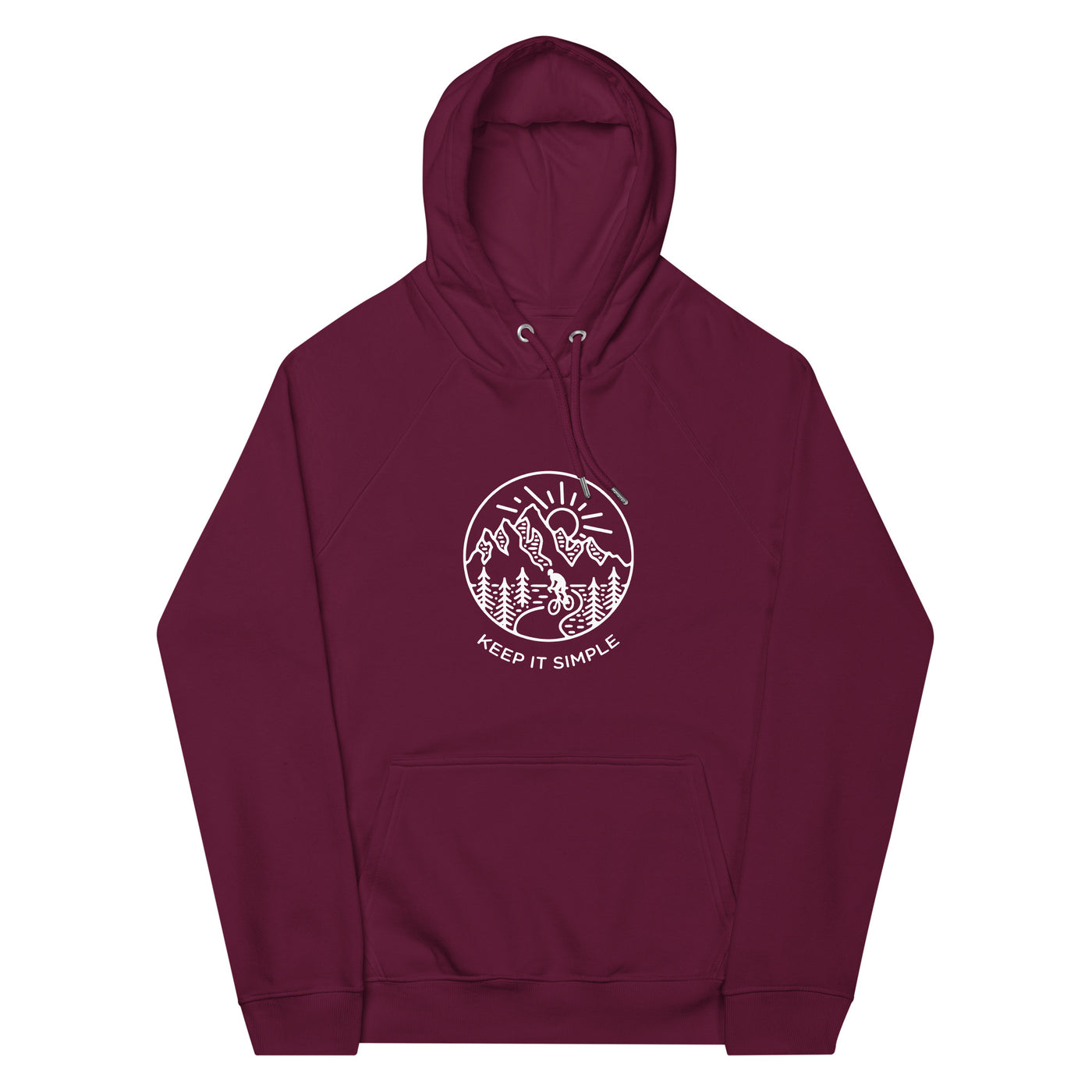 Keep it Simple - Unisex Premium Organic Hoodie fahrrad xxx yyy zzz Burgundy