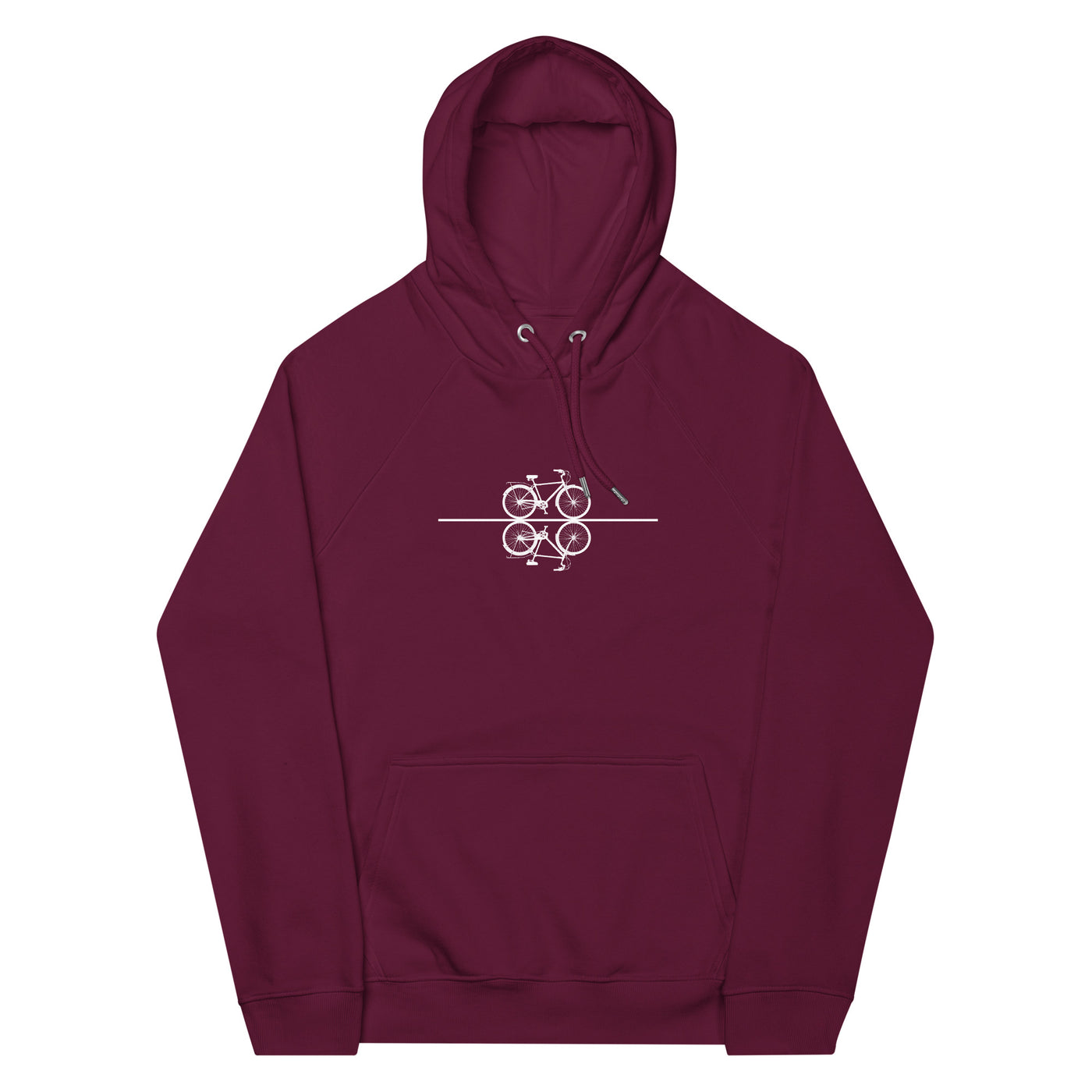 Line - Cycling - Unisex Premium Organic Hoodie fahrrad xxx yyy zzz Burgundy