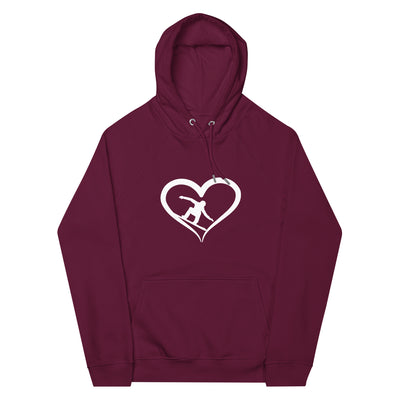 Snowboarder und Herz - Unisex Premium Organic Hoodie snowboarden xxx yyy zzz Burgundy