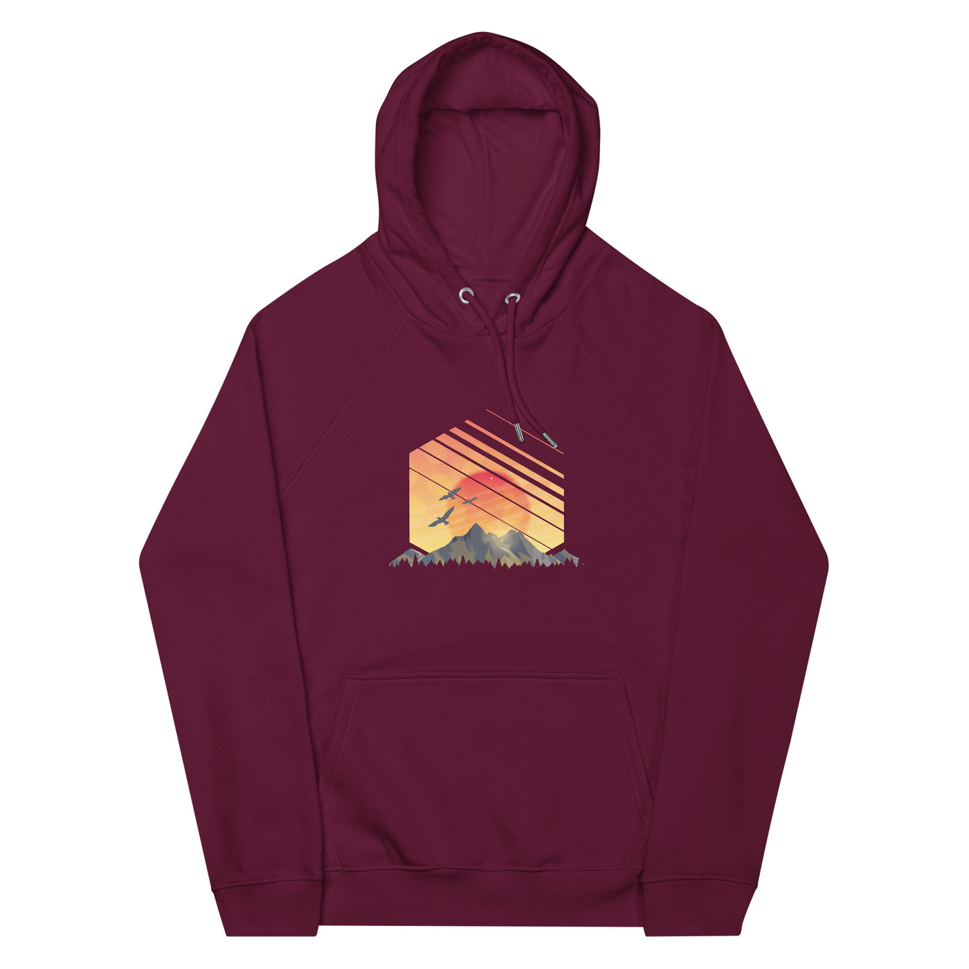 Sonnenaufgang Alpen - Unisex Premium Organic Hoodie berge xxx yyy zzz Burgundy