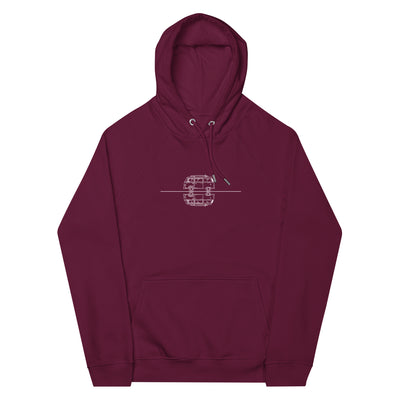 Gerade Linie - Camping Van - Unisex Premium Organic Hoodie camping xxx yyy zzz Burgundy