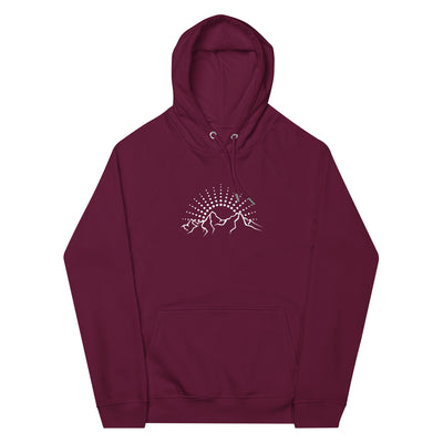 Sonne_-_Berge_(B)(2) - Unisex Eco Raglan Hoodie | SOL'S 03568 xxx yyy zzz Burgundy