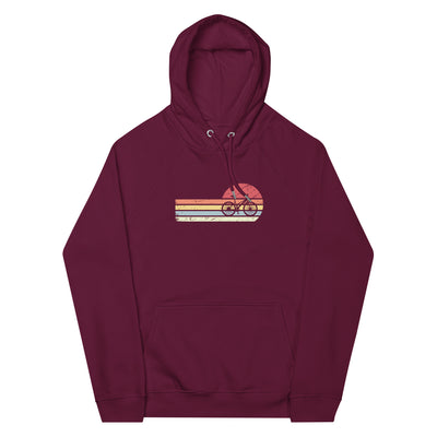 Sonne und Retro Linies - Radfahren - Unisex Premium Organic Hoodie fahrrad xxx yyy zzz Burgundy