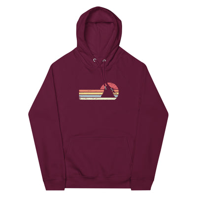 Sonne und Retro Linies - Frau Klettern - - Unisex Premium Organic Hoodie klettern xxx yyy zzz Burgundy