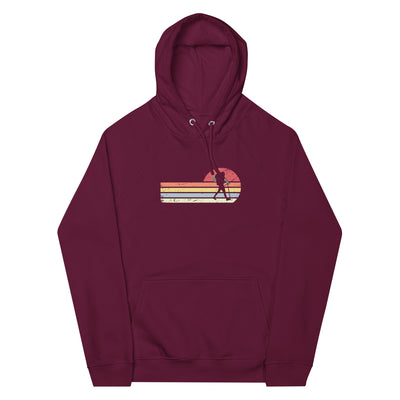 Sonne und Retro Linies - Frau Wandern - Unisex Premium Organic Hoodie wandern xxx yyy zzz Burgundy