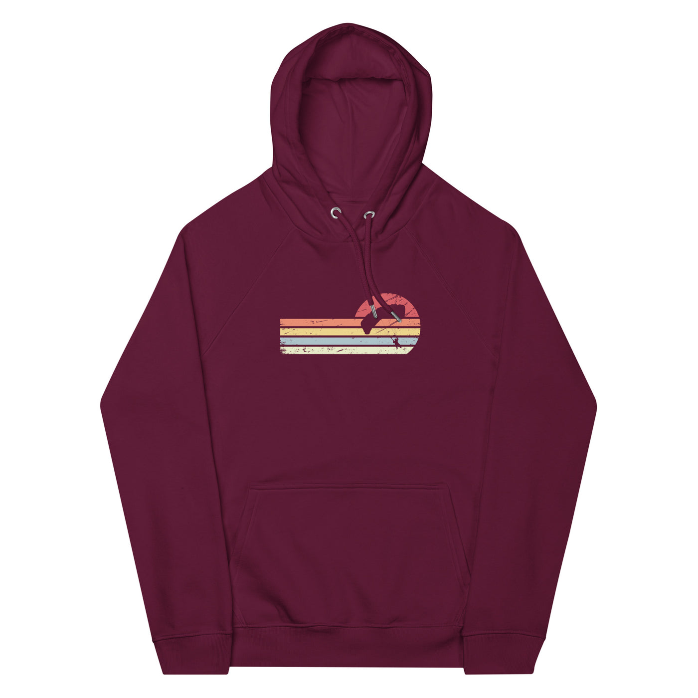 Sonne und Retro Linies - Paragleiten - Unisex Premium Organic Hoodie berge xxx yyy zzz Burgundy